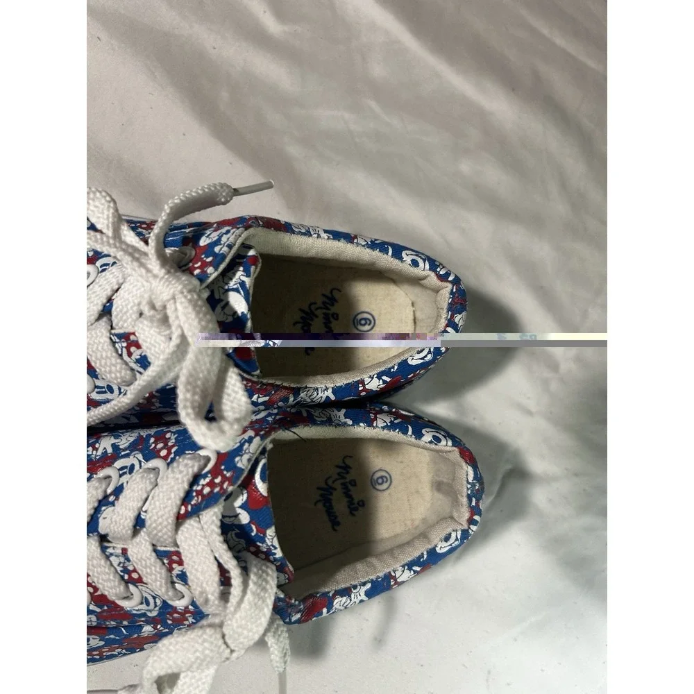 Disney Parks Style Minnie Mouse Sneakers Size 6 Mickey Shoes Excellent Condition